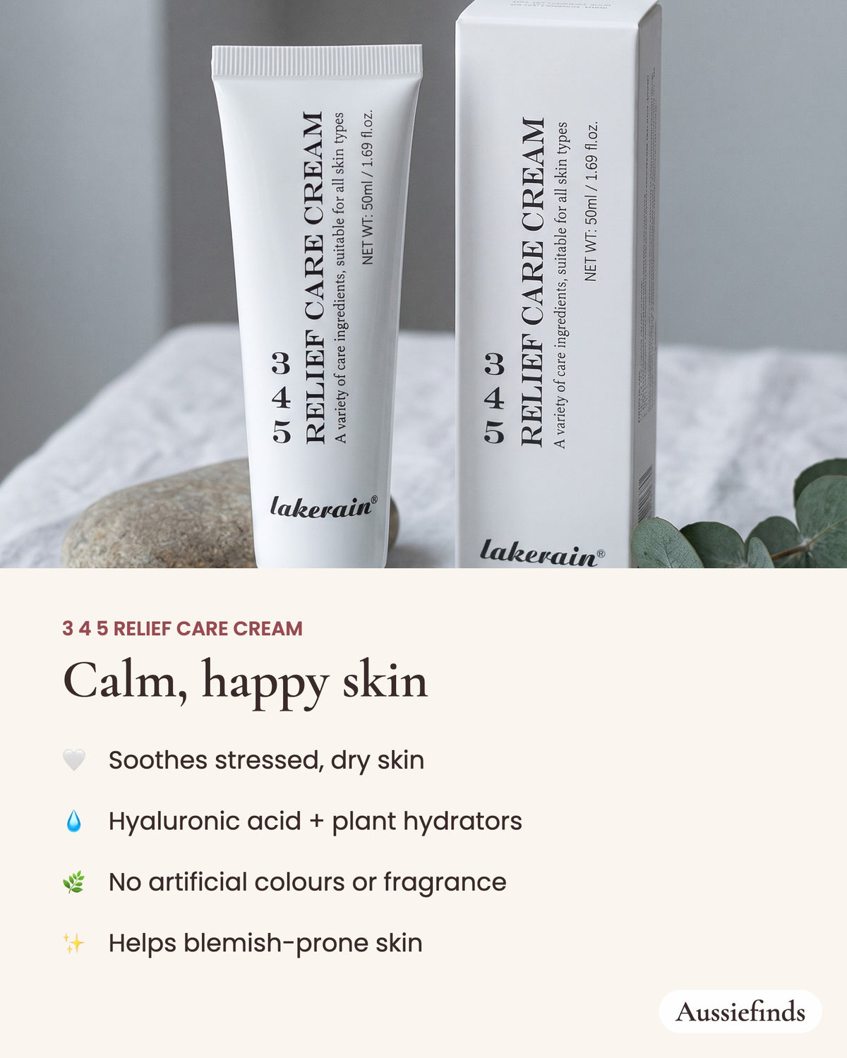 3 4 5 Relief Care Cream benefits: soothing, long-lasting moisture