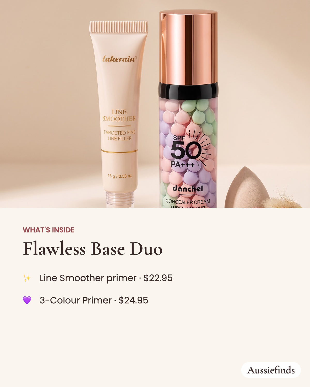 What's inside the Flawless Base Duo